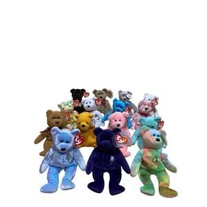 Ty Beanie Baby Bear Lot 30 Ty Club Garcia Etc